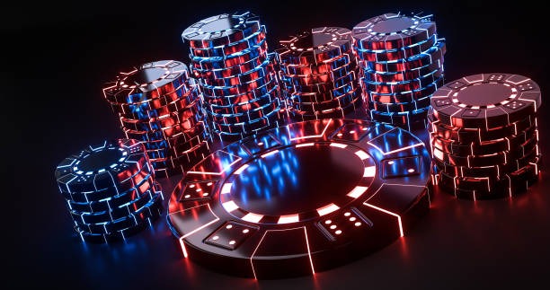 Meja baccarat dengan area taruhan yang ditampilkan dengan jelas