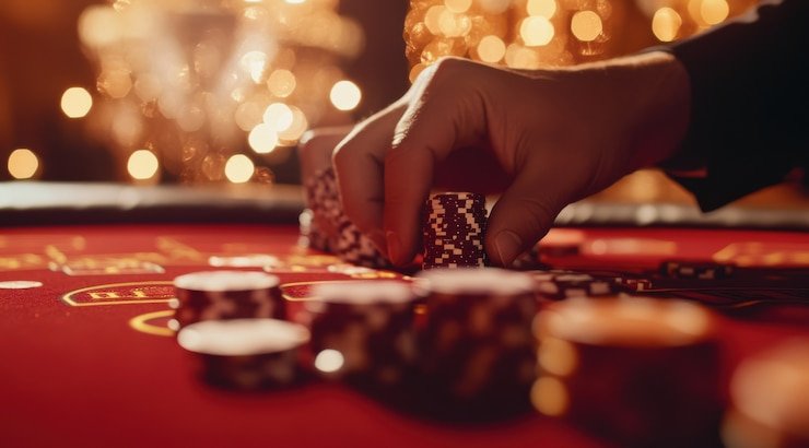 Meja dealer langsung dengan studio profesional di barbarian