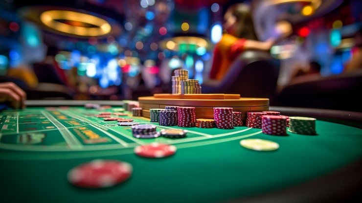 Meja blackjack The Great Icescape dengan dealer dan antarmuka taruhan